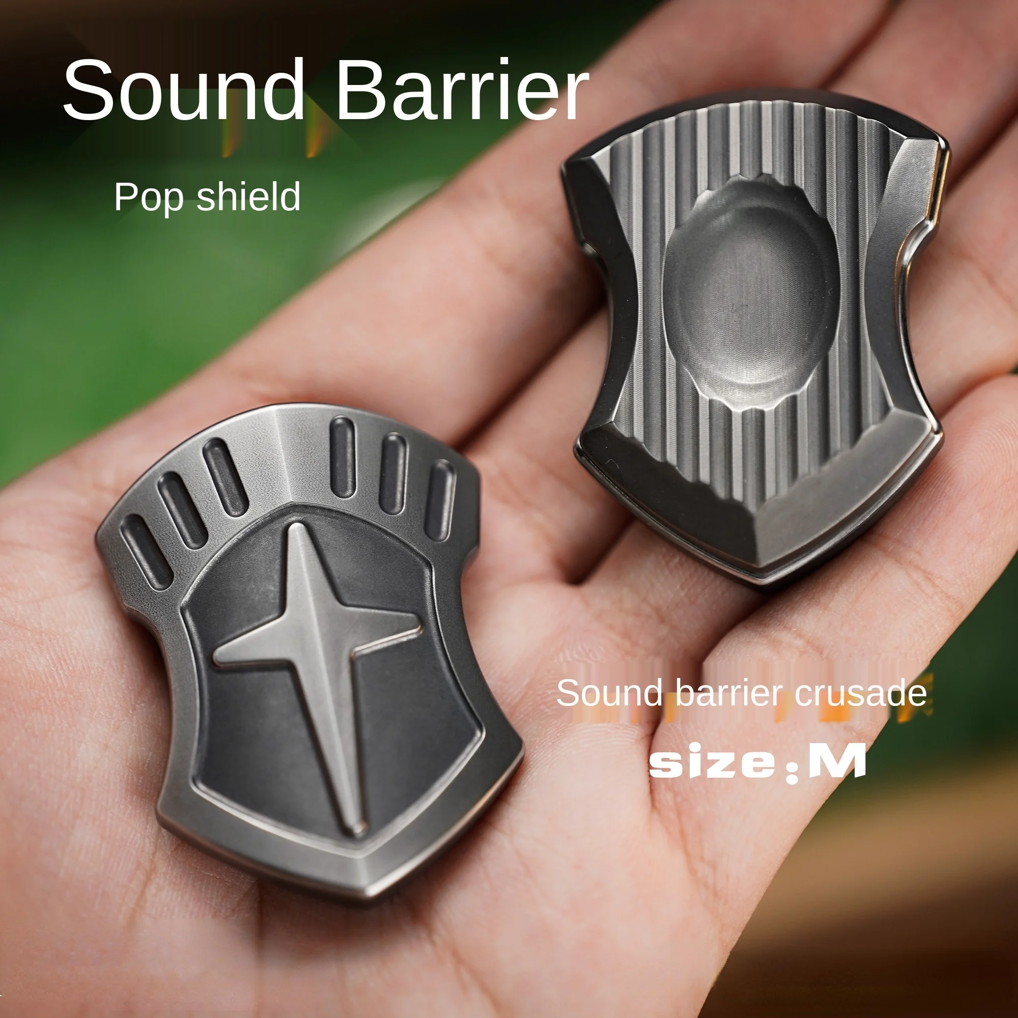 EDC Pop Shield First Generation Sound Barrier Cross Riding Army Push Brand Pop Coin Metal Toy Useful Tool for Pressure Reduction enlarge