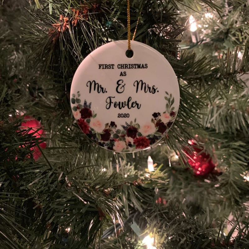 Первое Рождественское украшение искусственное персонализированное праздничное