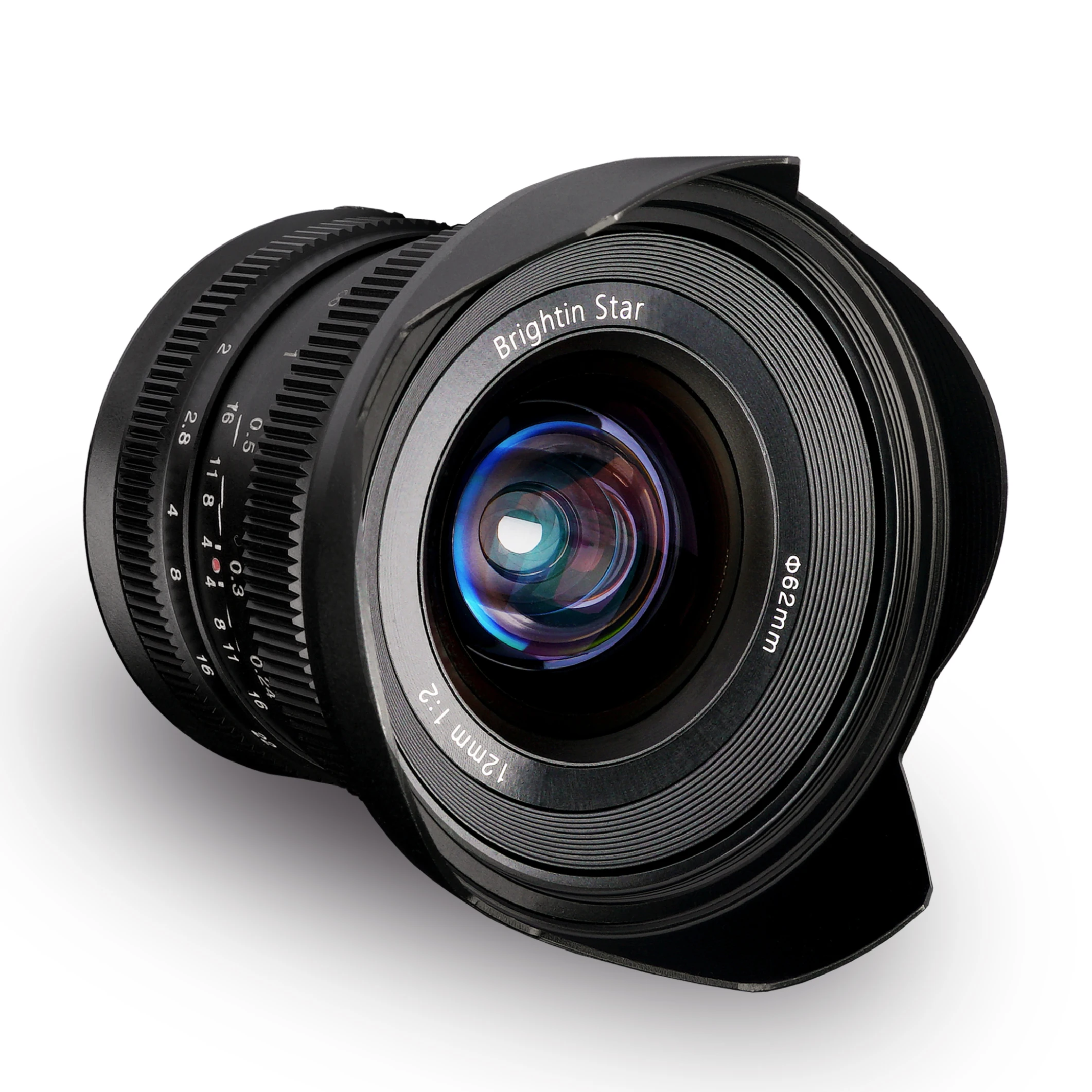 Brightin star 12 мм F2.0 большая апертура ручной объектив с фиксированным фокусом