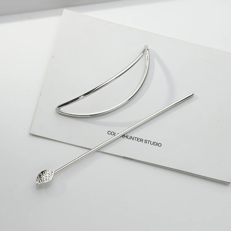 Простая заколка для волос с эллиптическим узором девочек геометрическим шпильки