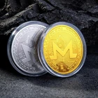 Сувенирная монета Биткойн коллекционный подарок художественная коллекция Позолоченные физические памятные монеты портативная монета териум EOS Золотая монета