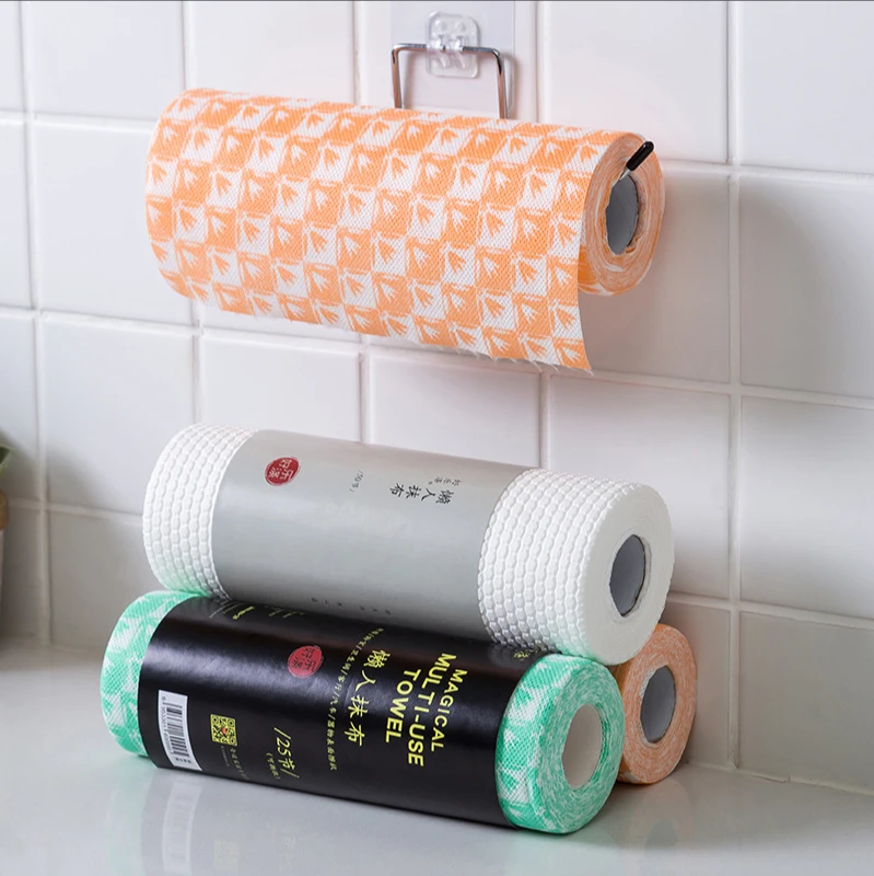 

Lazy rag non - oil imprinted kitchen non - woven dry - wet household rag disposable non - woven rag kitchen towels