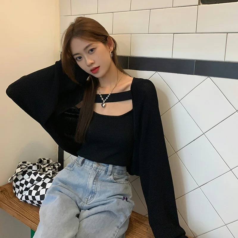 Вязаный кардиган женская одежда тонкая шаль на весну и осень новинка 2021 свитер