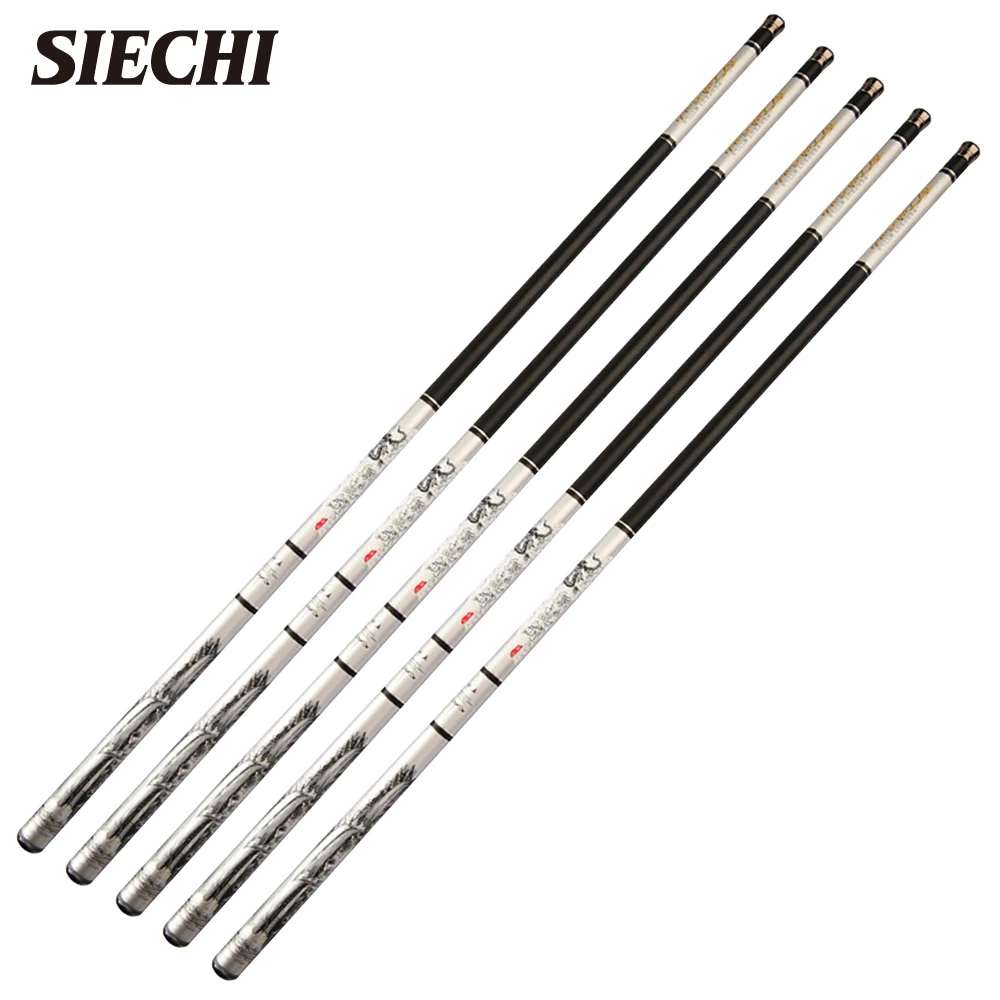 

Телескопическая удочка SIECHI, суперсветильник, из высокоуглеродного волокна, 3,6 м, 4,5 м, 5,4 м, 6,3 м, пресноводная