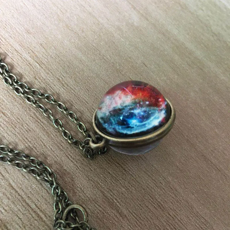 Новинка Лидер продаж двухсторонний стеклянный кулон в виде шара подвеска