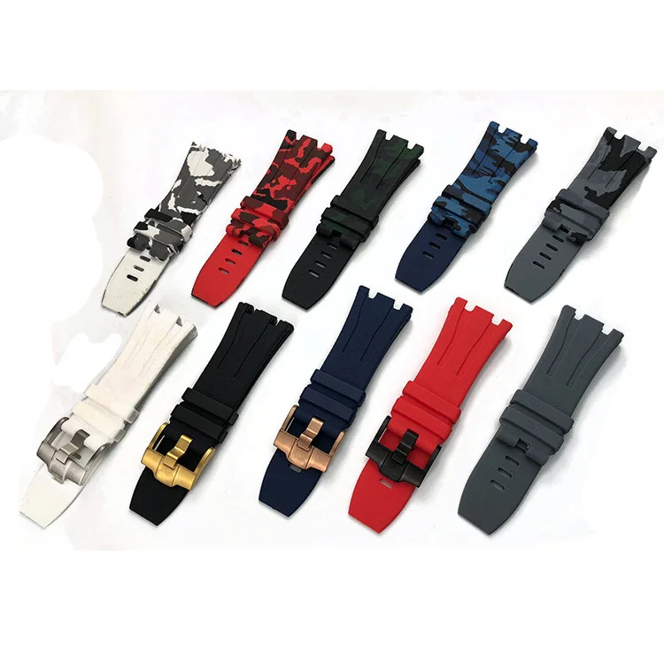 

Rubber Watch Bracelet For Audemars Piguet Ap Royal Oak Silicone Pin Buckle Men Watch Strap Watch Accessories Watch Band Chain