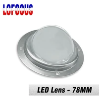 30 45 60 90 120 degrees led lens optical glass 78mm reflector collimator fixed holder for 20w 30w 50w 100w high power chip