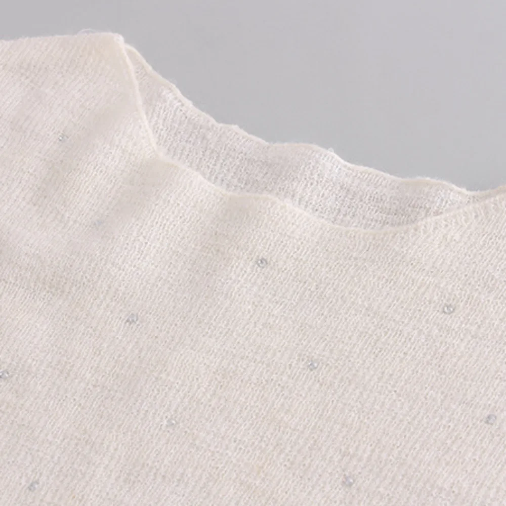 

DEAT 2021 New Autumn And Winter Fashion Casual Long Sleeve Diamond Woolen Solid Color Sweater Women Knitted Bottoming Top SG953