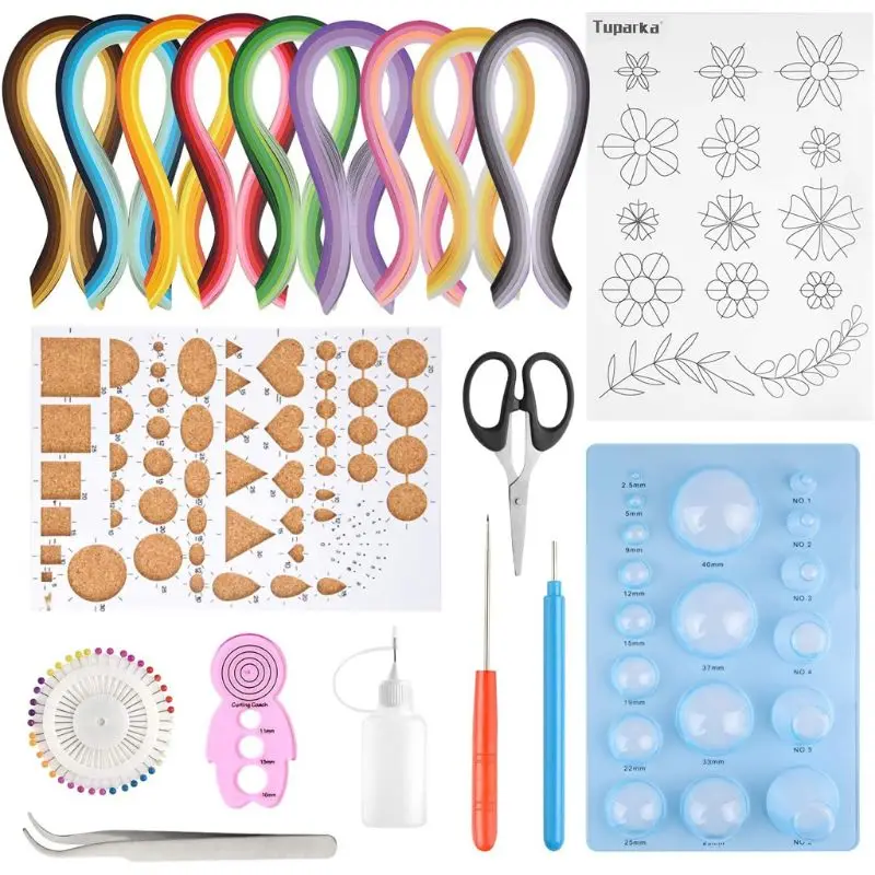 

19 Pcs Paper Quilling Kits 45 Colors 900 Strips Quilling Art Paper DIY Craft