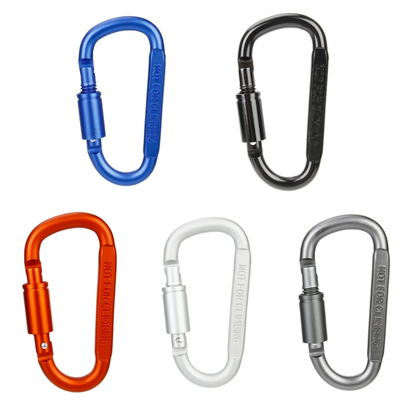 

1Pcs Carabiner Travel Camping Equipment Alloy Aluminum Survival Gear Camp Mountaineering Hook Outdoor D Shape Safety Lock