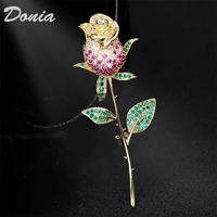 donia jewelry fashion high end flower brooch copper micro inlaid aaa zircon pin coat accessories zircon brooch ladies gifts
