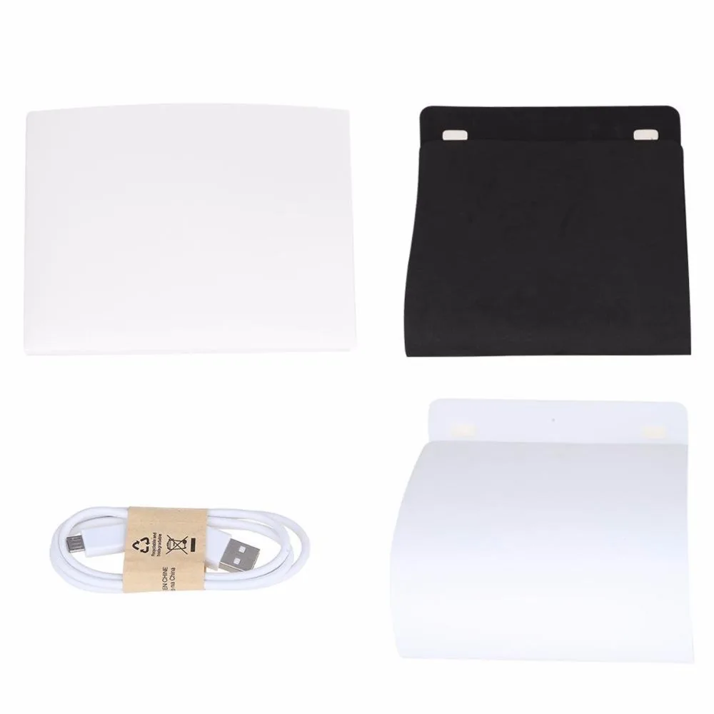 

Portable Folding Lightbox Photography LED Light Room Photo Studio Light Tent Soft Box Backdrops For Phone DSLR Camera