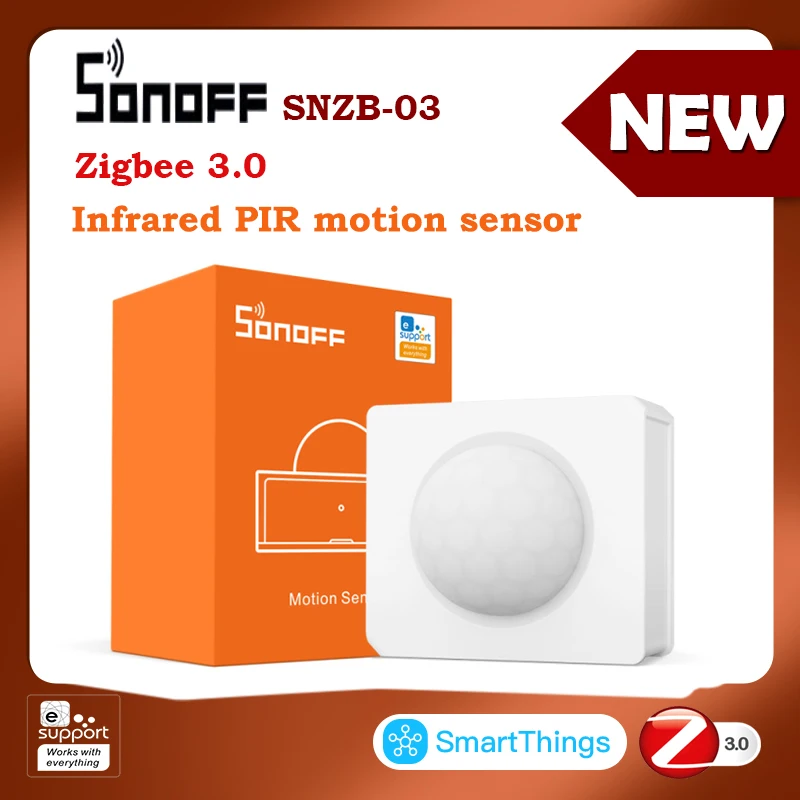 

SONOFF Zigbee Motion Sensor PIR Detector Smart Home Sensor Work With ZBBridge Zigbee HA 3.0 Smartthings Hub Alexa Echo Google