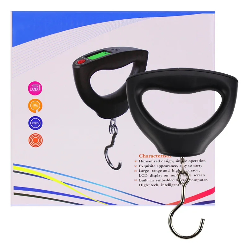 

Portable LED Mini Digital Hand Held Fish Hook Hanging Scale Electronic Weighing Luggage Scale Display Balance Fishing Gear