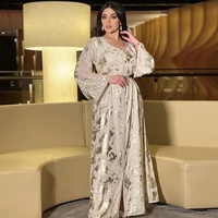dubai abaya turkey jalabiya muslim hijab dresses for women arabic oman moroccan caftan white golden islamic clothing kaftan robe