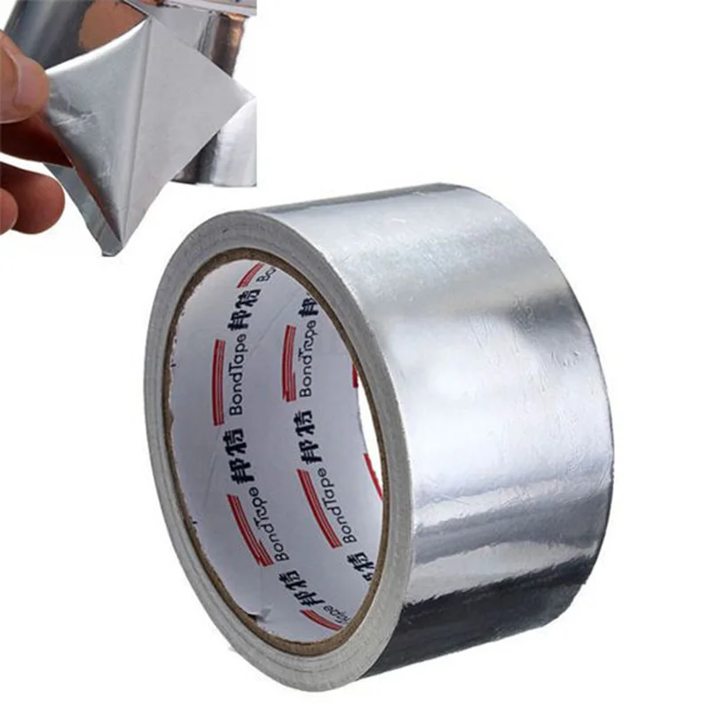 

1 roll of 4.8cm aluminum foil tape sealing, tape sealing, radiation-proof heat-resistant tube repair high temperature aluminum