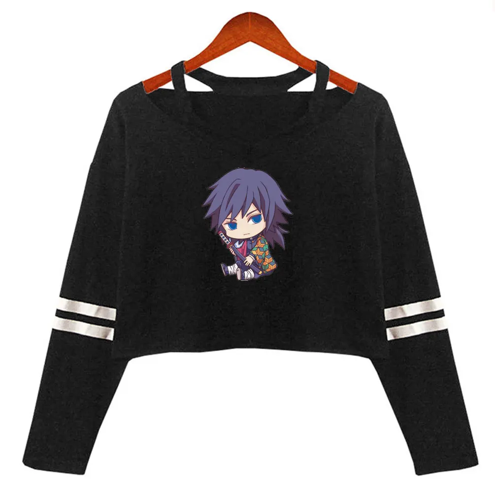 Женская уличная рубашка с открытыми плечами FRDUN укороченный топ-рубашка надписью