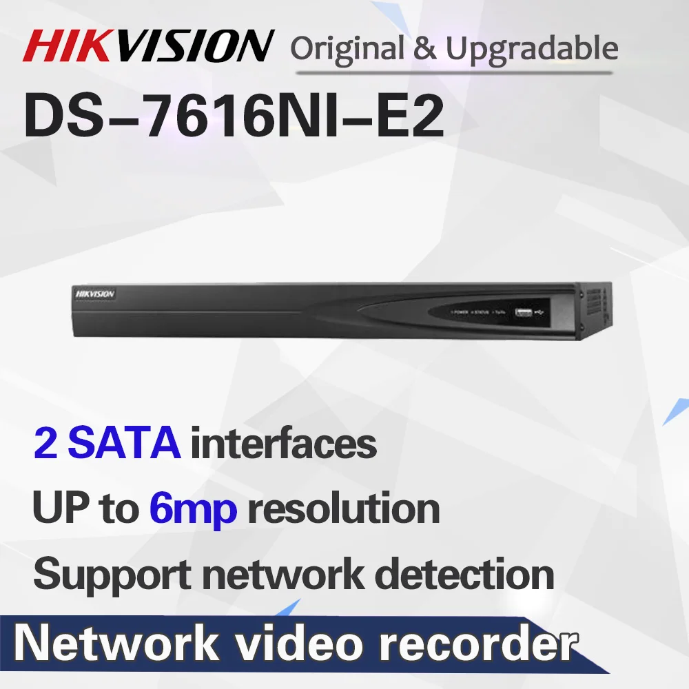 HIKVISION NVR 16CH DS-7616NI-E2 без POE до 6 мегапикселей Запись сетевой видеорегистратор