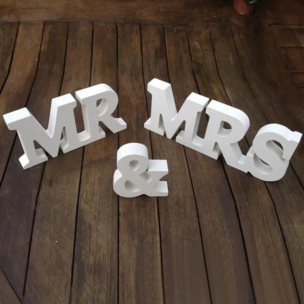 

1pc Letters Wedding Party Decoration Home Art Decor English Ornaments Wood Letter Alphabet English Letters Diy