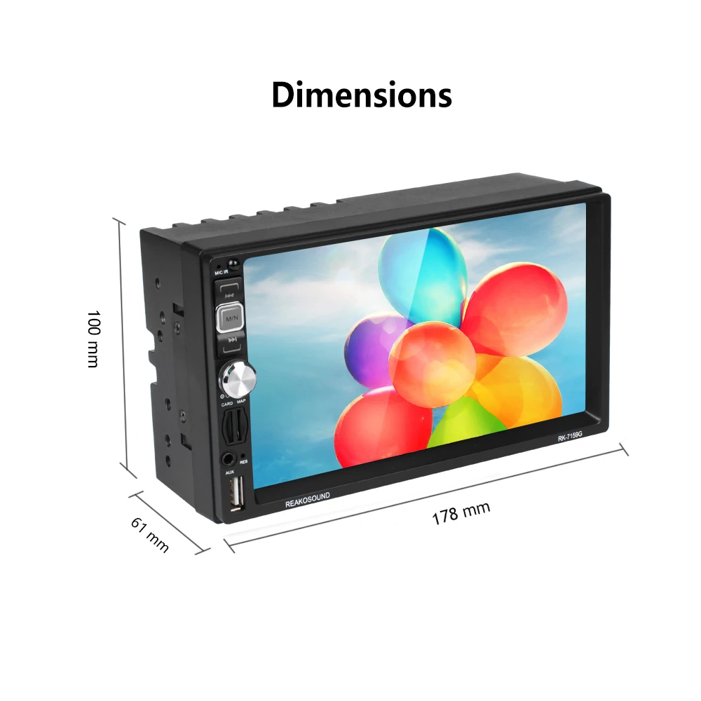 Автомагнитола Hikity 2 din 7 &quot gps навигация Bluetooth AUX FM 2din с дистанционным управлением