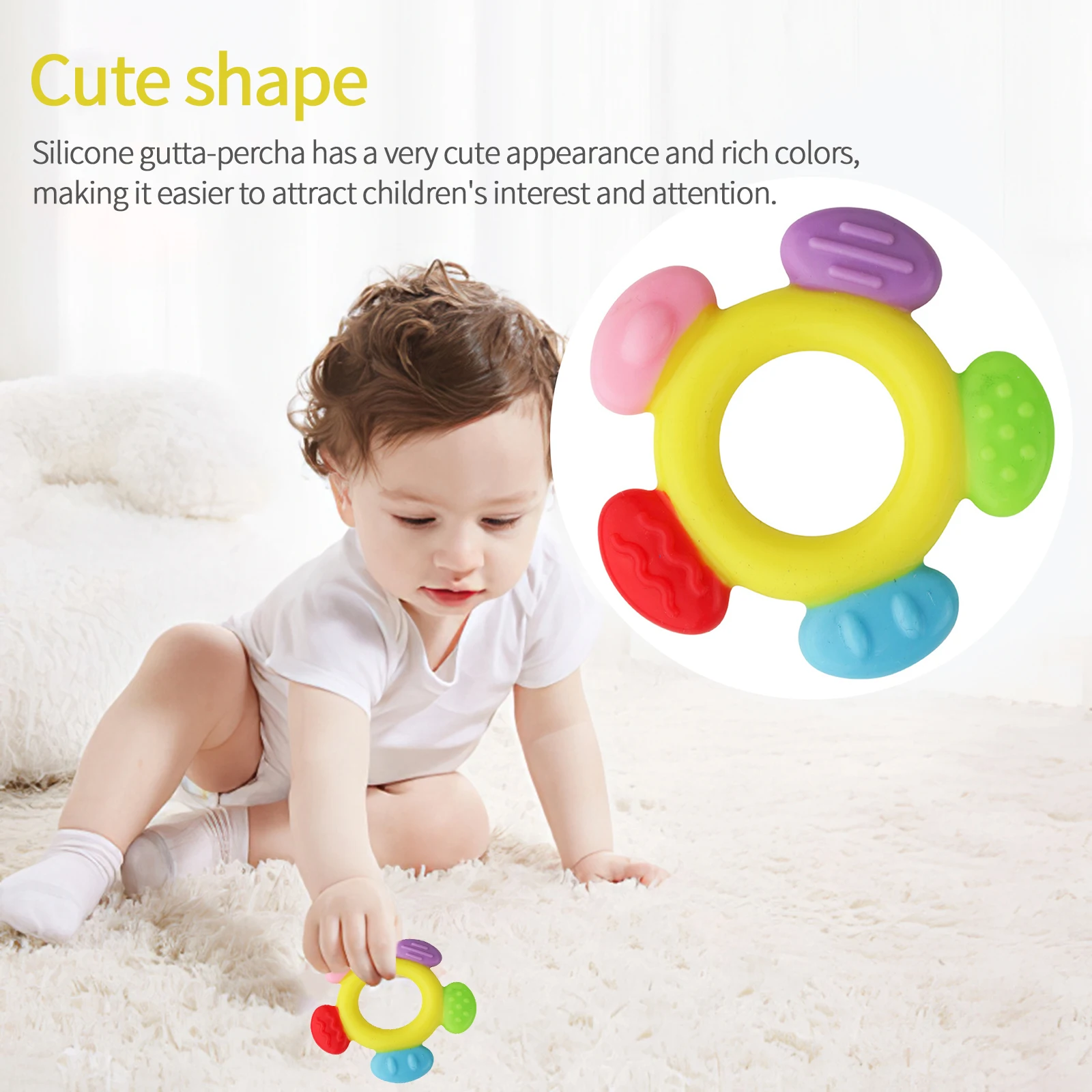 

Silicone Teether Baby Molar Stick Non-Toxic Cute Fish Shape Baby Toys Teething Toys Cute Chewing Toddler Toys Baby Supplies