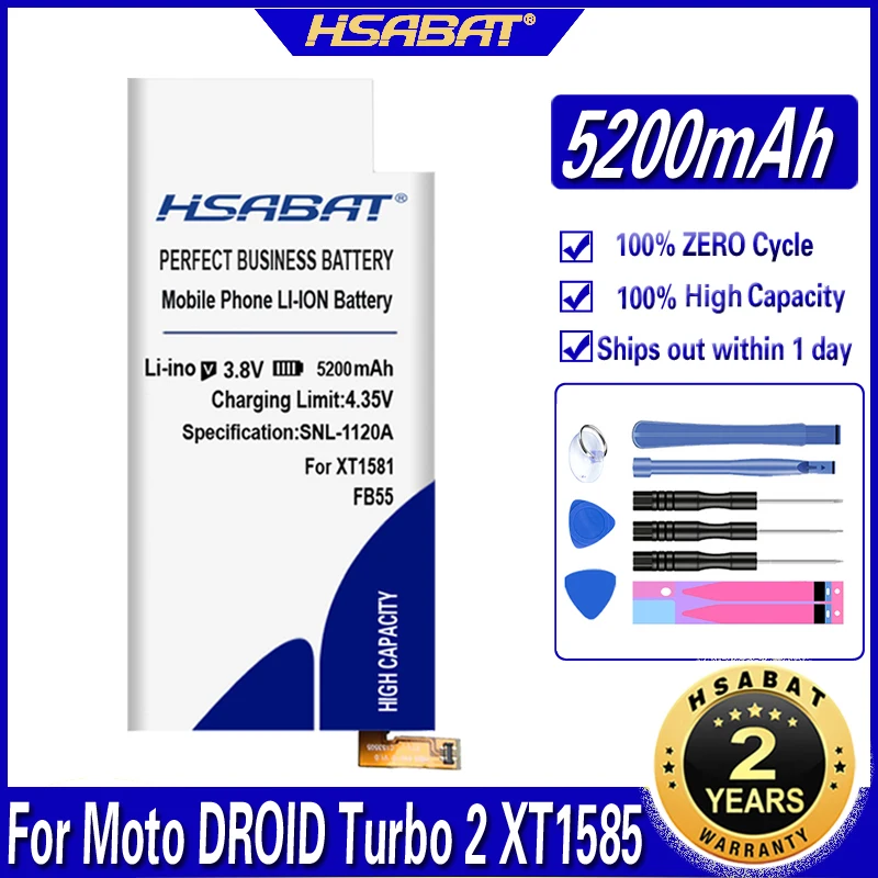 Аккумулятор HSABAT 5200 мАч FB55 для Motorola Moto XT1585 XT1581|battery for|4100mah batterybatteries batteries |