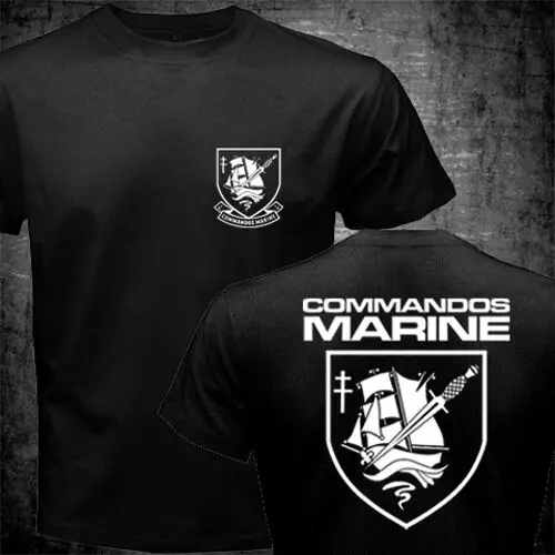 Футболка мужская хлопковая рубашка спецопераций французского флота с боевыми