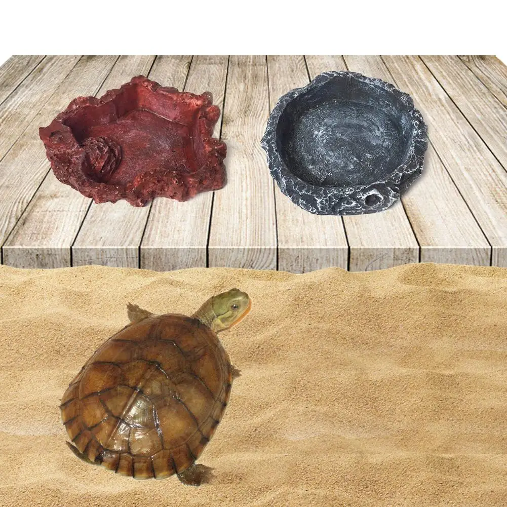 Кормушка для домашних животных рептилий миска из смолы Нетоксичная воды