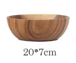 20x7 CM Мастер Звезда китайский лак твердый деревянный салатник миска сервировочная посуда для детей кухонное блюдо для дома - Цвет: 20x7 CM