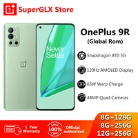 Original Global Rom OnePlus Smartphone Snapdragon 870 8GB 128GB 6 55 120Hz AMOLED Screen 65W Warp Mobile Phone