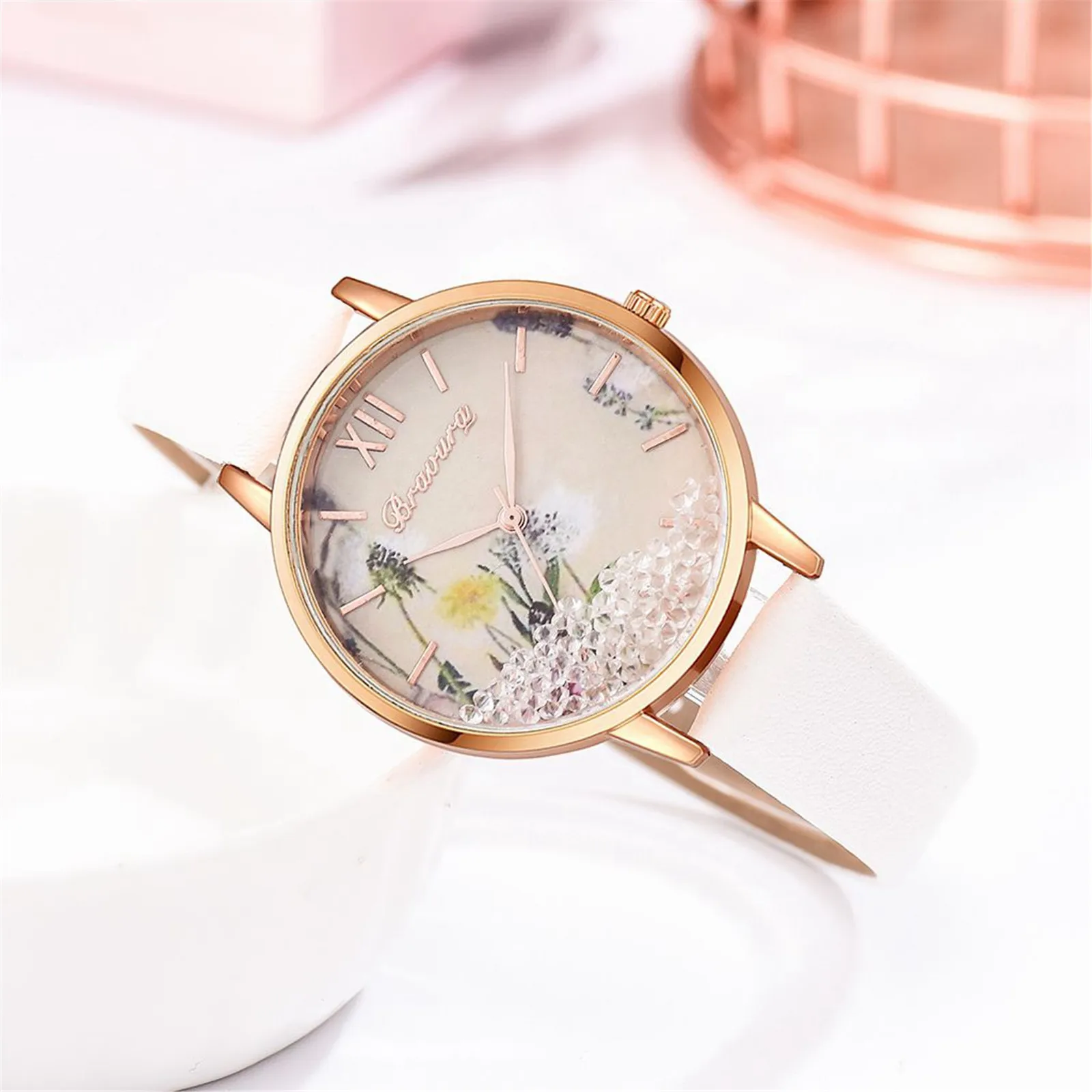 

Reloj Quartz Watch For Women Luxury Casual Fashion Simple Wristwatches Round Silicone Print Watch Zegarek Damski