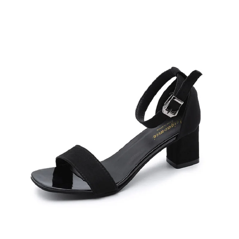 

Womens Square Heel Elegant Sandles Fashion Woman Shoos Female Rome Wedges Summer New 2021 Lady Beach Shoes 34 35 36 37 38 39 40