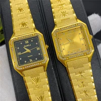 24k thick plated adornment temperament of alluvial gold watch the new 2021 contracted and fashionable luxury gold watch