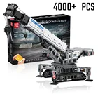 Новинка высокотехнологичная серия MOC, грузовик с дистанционным управлением через приложение, модель экскаватора LTM, строительные блоки для сборки, детские игрушки сделай сам, рождественские подарки