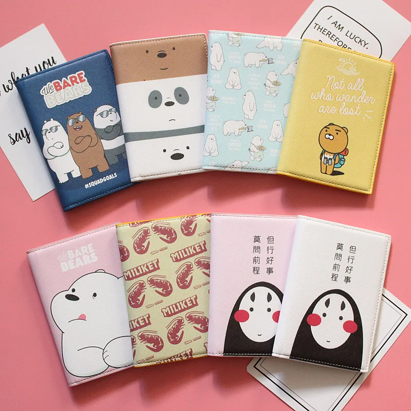 Пара путешествия за рубежом маленький свежий мультфильм милый голый медведь