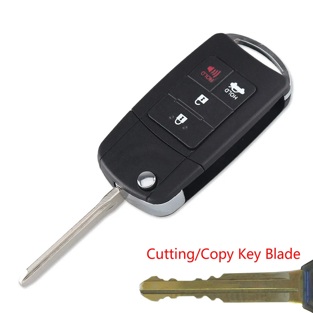 Cutted Blade KEYYOU Uncut/Cut Key TOY43 лезвие модифицированный Флип складной пульт дистанционного ключа оболочки для TOYOTA eiz Corolla Camry RAV Fob чехол - Количество кнопок: Cutted Blade