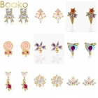 Модное медное ухо пряжка для женщин трендовые маленькие милые летние мороженое леденец серьги в виде медведя для женщин, ювелирные изделия для девушек