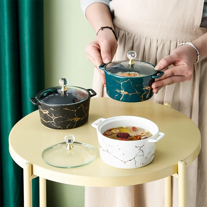 Круглая домашняя бинауральная керамическая кружка для тушения с покрытием из