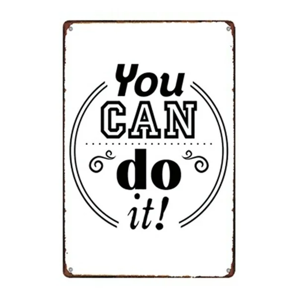 

Металлический жестяной ретро-постер с надписью «you can do it Decor» для бара, паба, дома