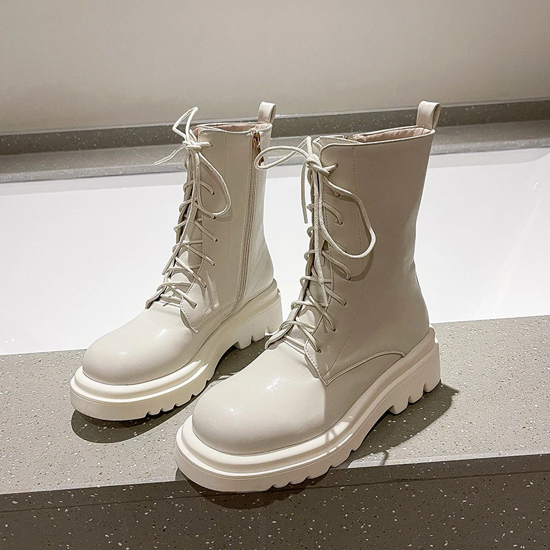 

2021 Boots Women Shoes for Winter Boots Fashion Shoes Woman Casual Autumn Leather Botas Mujer Female Ankle Boots Women