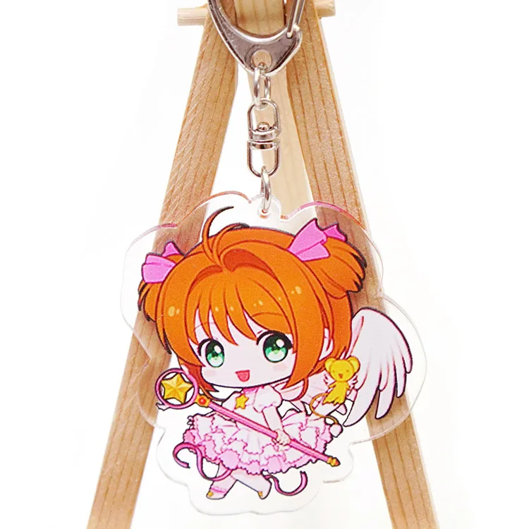 Японское аниме покрытие для карт Сакура акриловый брелок кольцо ключей редкие