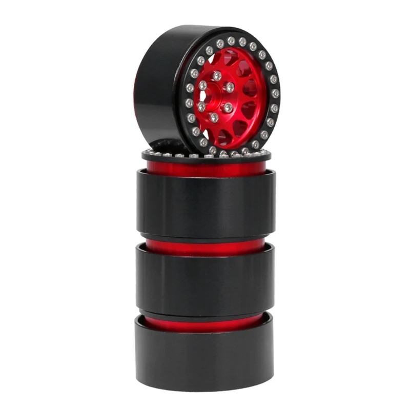 

4PCS Metal 1.9 Beadlock Wheel Rim 12-Spoke Wheel Hub for 1:10 RC Crawler Axial SCX10 II 90046 AXI03007 TRX-4 Tamiya P15C