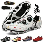 Кроссовки на плоской подошве, дышащие, для езды на велосипеде, самоблокирующиеся, профессиональная обувь для горных велосипедов