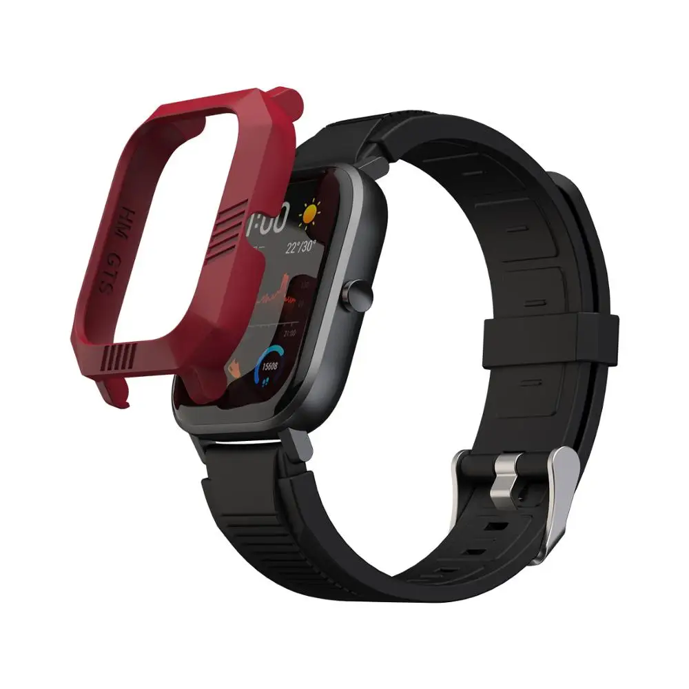 Red Аксессуары для умных часов SIKAI для Xiaomi Huami Amazfir GTS, защитный чехол для умных часов для Huami Amazfit GTS, пленка для экрана - Цвет: Red