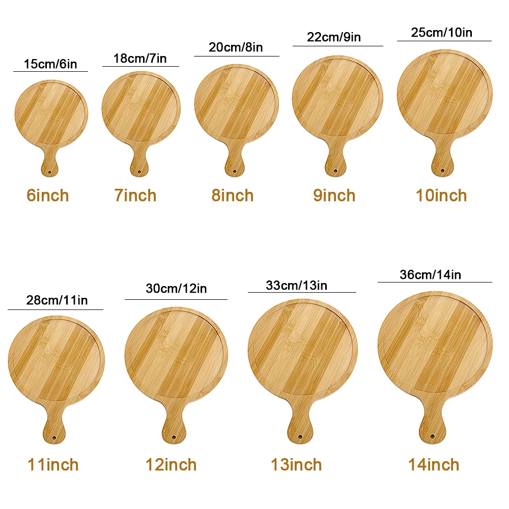 

14 Inch Wooden Pizza Board Wooden Cutting Board Kitchen Cutting Board Pizza Baking Tray Kitchen Supplies Bakeware