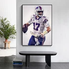 Плакат Джош Аллен, настенное художественное полотно, печать на стене, знаменитый футбольный игрок, декоративная картина для гостиной, таблица, домашний декор