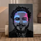 Post Malone хип-хоп рэп музыка Звездная певица Новый постер на холсте принты фото портрет картины Бар Отель фотообои Декор