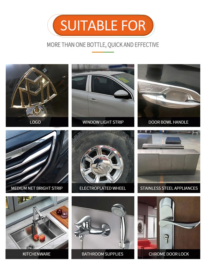 Средство для удаления ржавчины с логотипом автомобиля Хромированная Пластина