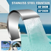 60x30cm40x20cm stainless steel pool water fountain pond garden swimming pool waterfall feature decorative hardware faucet