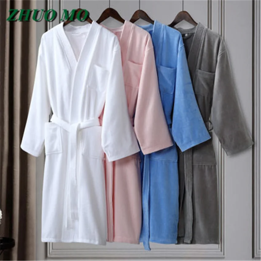 Cotton men and women bath towels luxury hotel bathrobes Sexy for home bathroom couples adults soft absorbent Bridesmaid Robes |